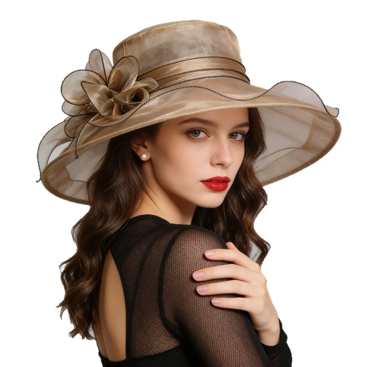 Summer Sun Protection Womens Face-Slimming Breathable Mesh Hat