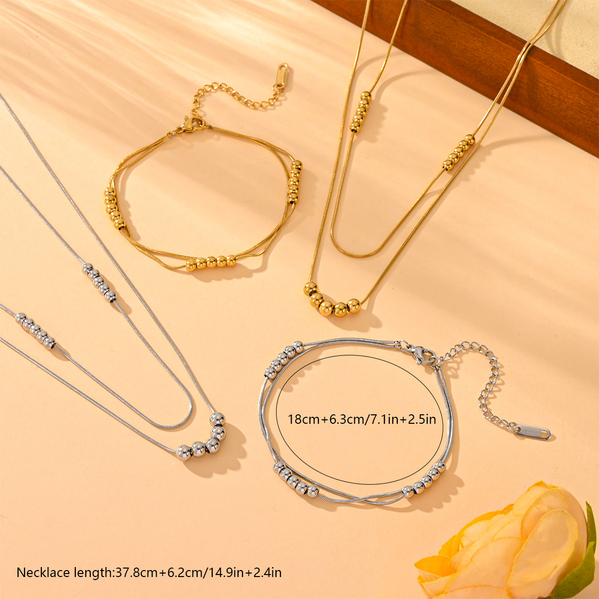 Titanium Steel Necklace Snake Bones Chain Suit Fashion