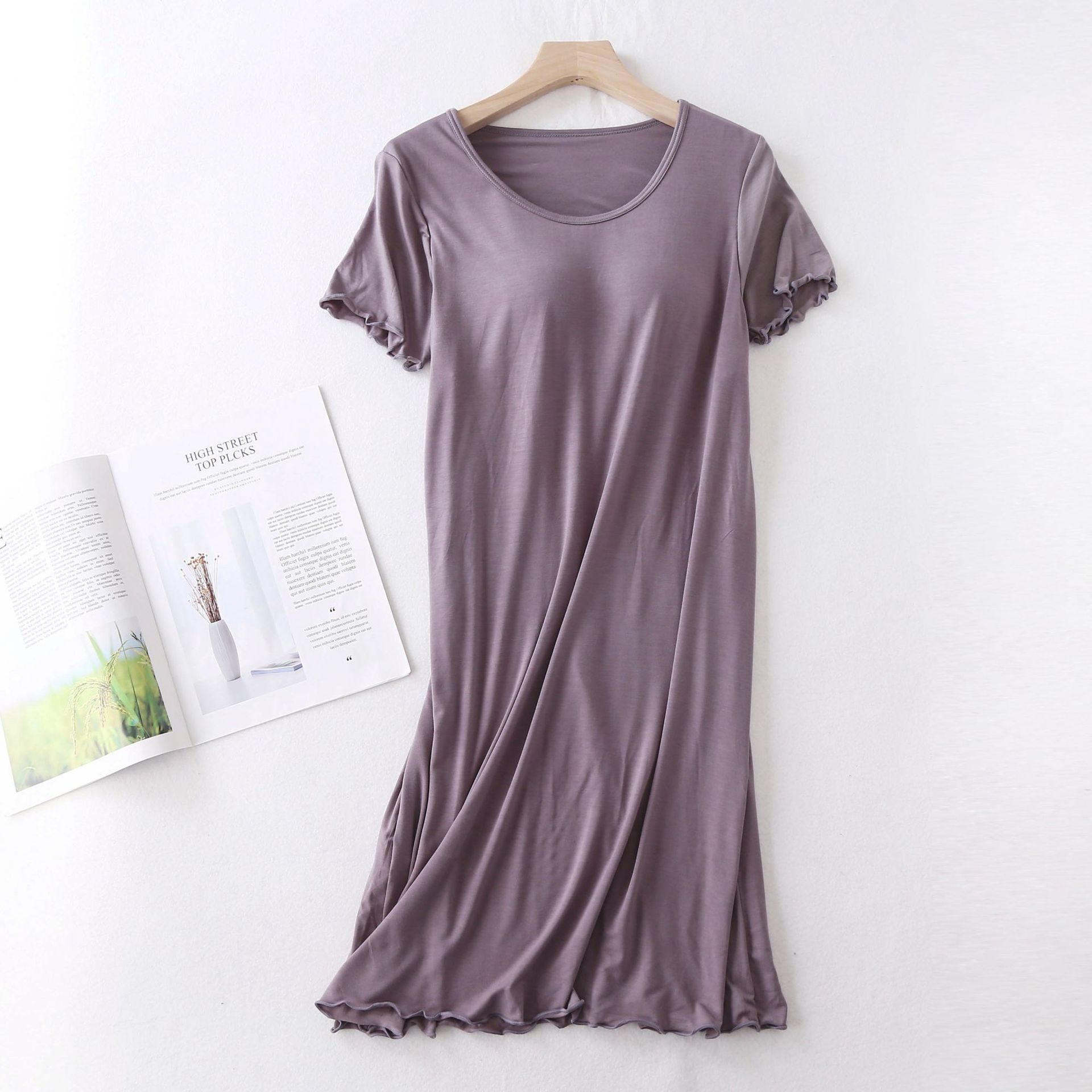 Title 8, Modal Short Sleeved Nightdress With Padded Breast