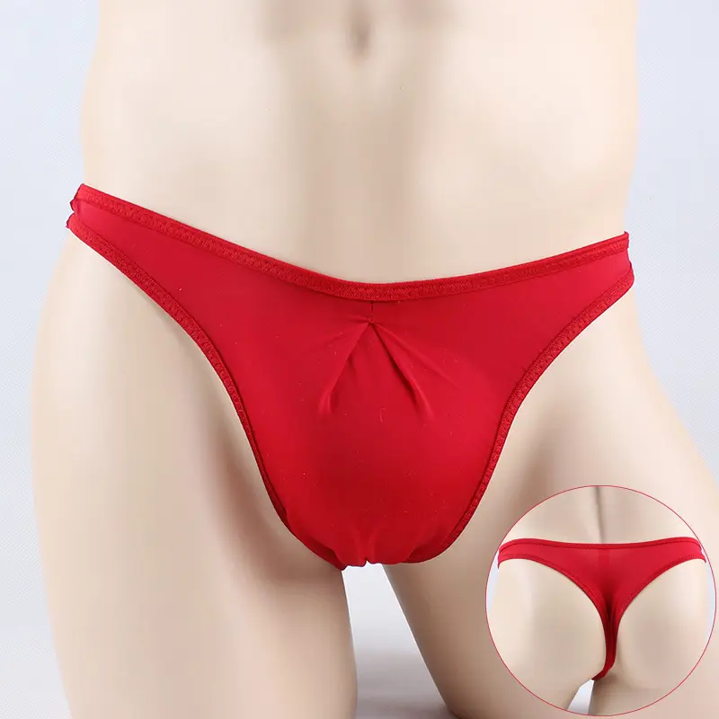 T-back Men's Ultra-thin Transparent Ice Silk T-shaped