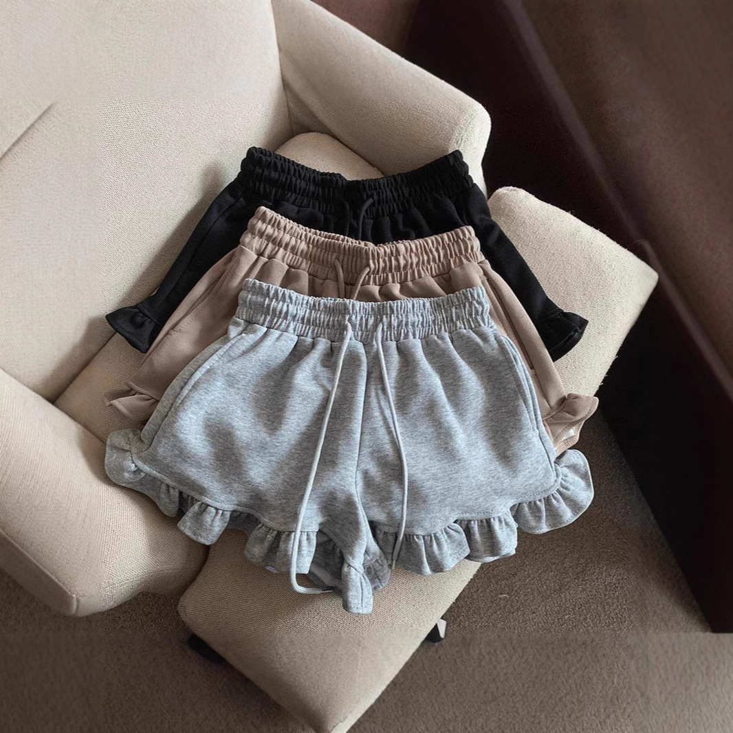 Real-shot Ruffled-edge Designer-style Niche Sporty Casual Shorts