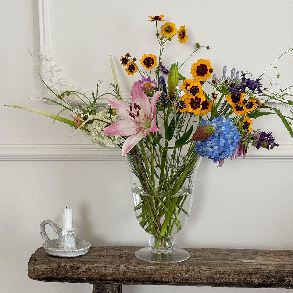 Glass Vase for Floral Arrangements
