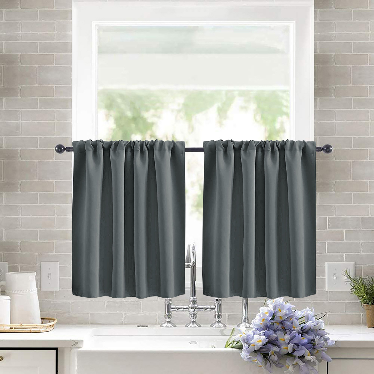 Shade Solid-color  High-precision Short Curtain