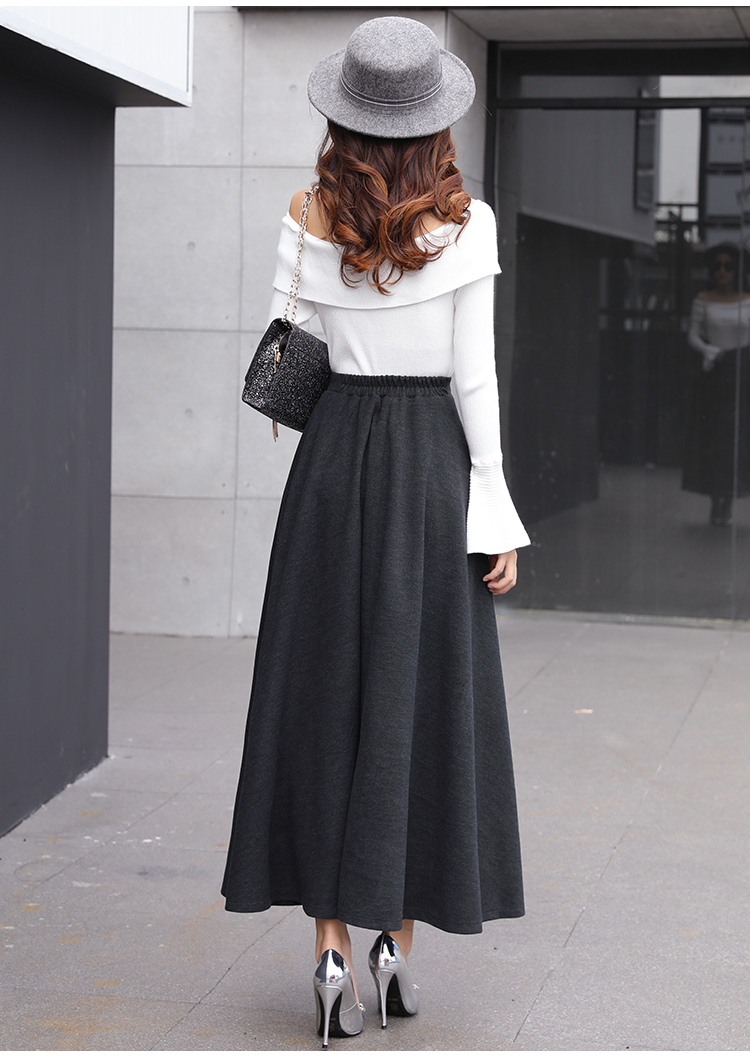 Title 14, Thick woolen skirt for women. Provides warmth a...