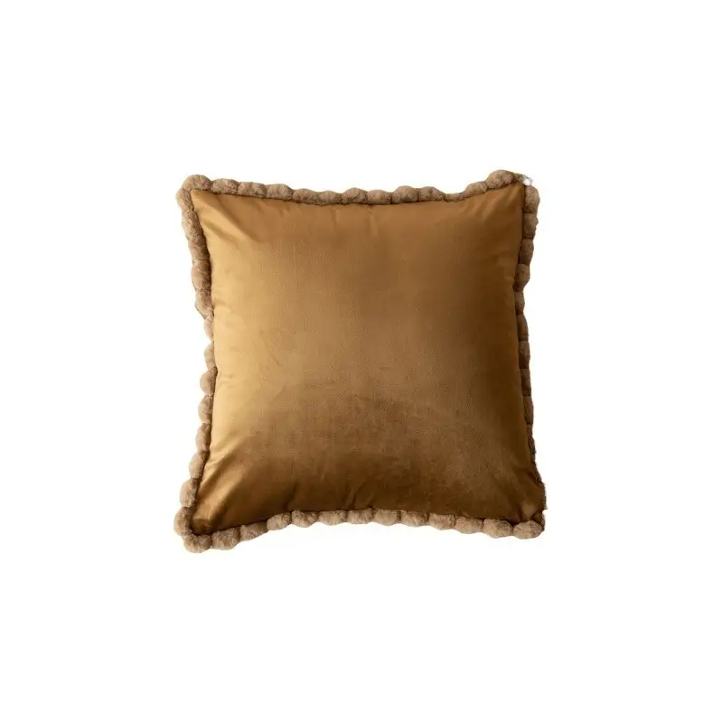 Velvet Solid Color Pillow Cover Lace Trim Pillowcase Instagram-style Sofa Wave Back Cushion