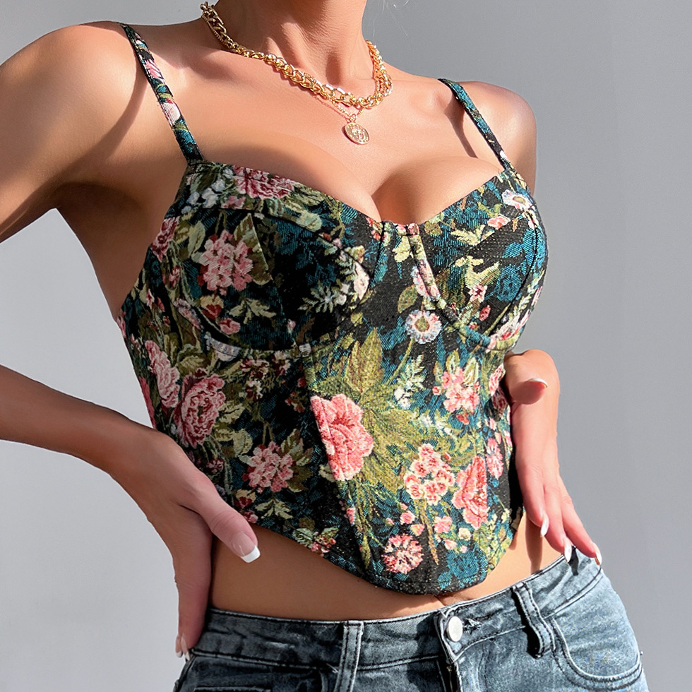 Title 5, Female Retro Flower Niche Camisole Vest