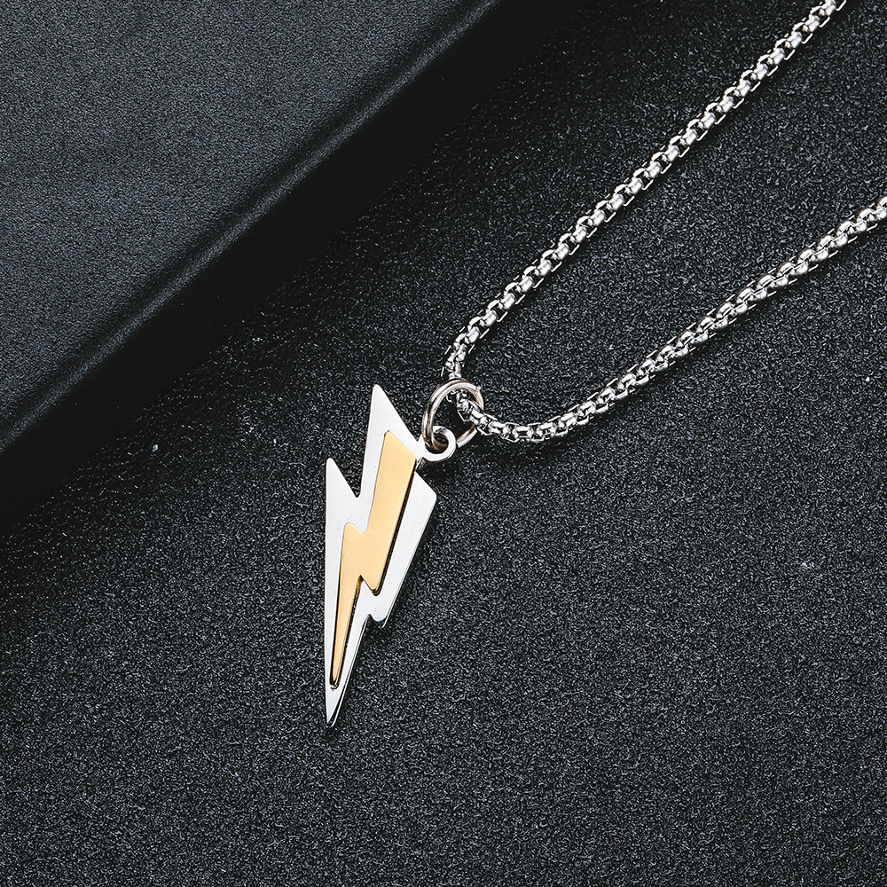 Japanese Minority Fashion Brand Design Lightning Necklace Hip Hop Long