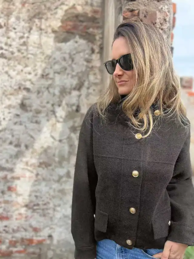 Tie Pocket Cardigan Single breasted Mid length Coat Graphite Color - Shop at LoveMi