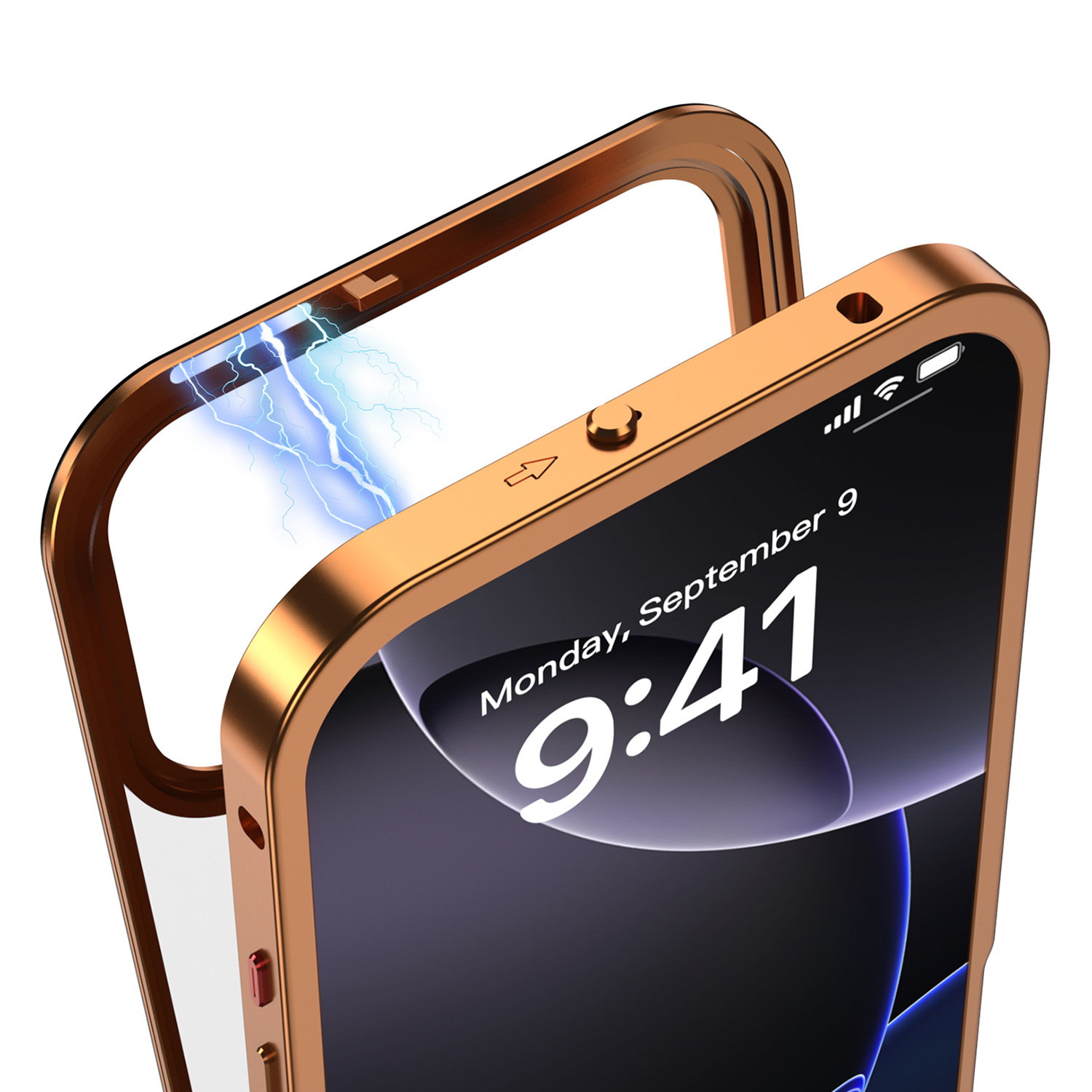 Frosted Fine Magnetic Ring Metal Frame Phone Case