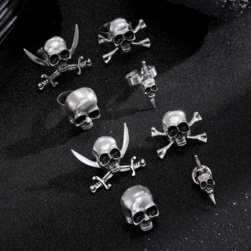 Halloween Skull Pirate Adjustable Opening Ring