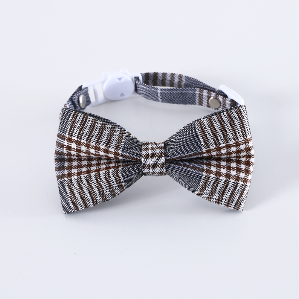 Gray Plaid Bow