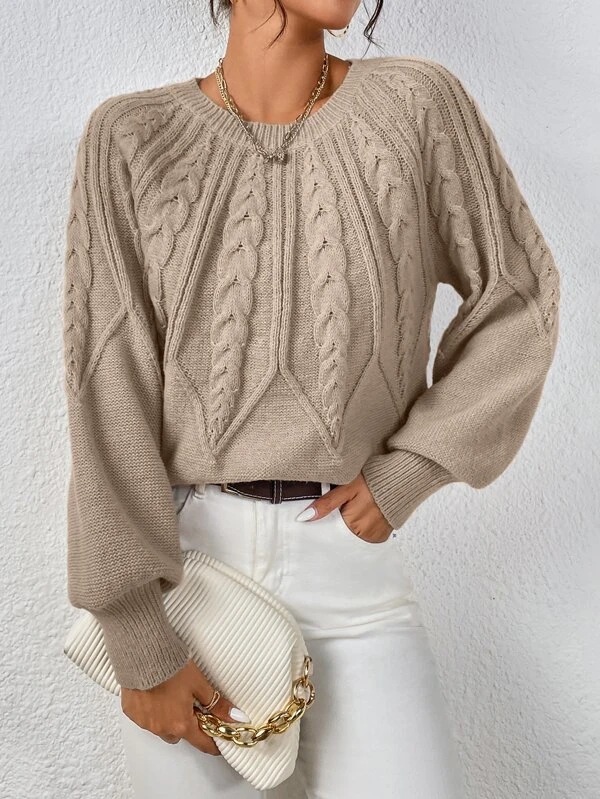 Title 6, Fashion Retro Prismatic Twist Knitted Sweater