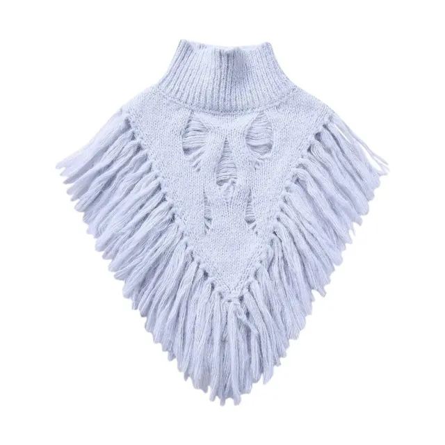 Autumn Women's High Waist Tassel Knitwear Top Sweater Light Purple - Shop at LoveMi