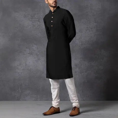 Men's Solid Color Long Sleeve Casual Slim Fit Business