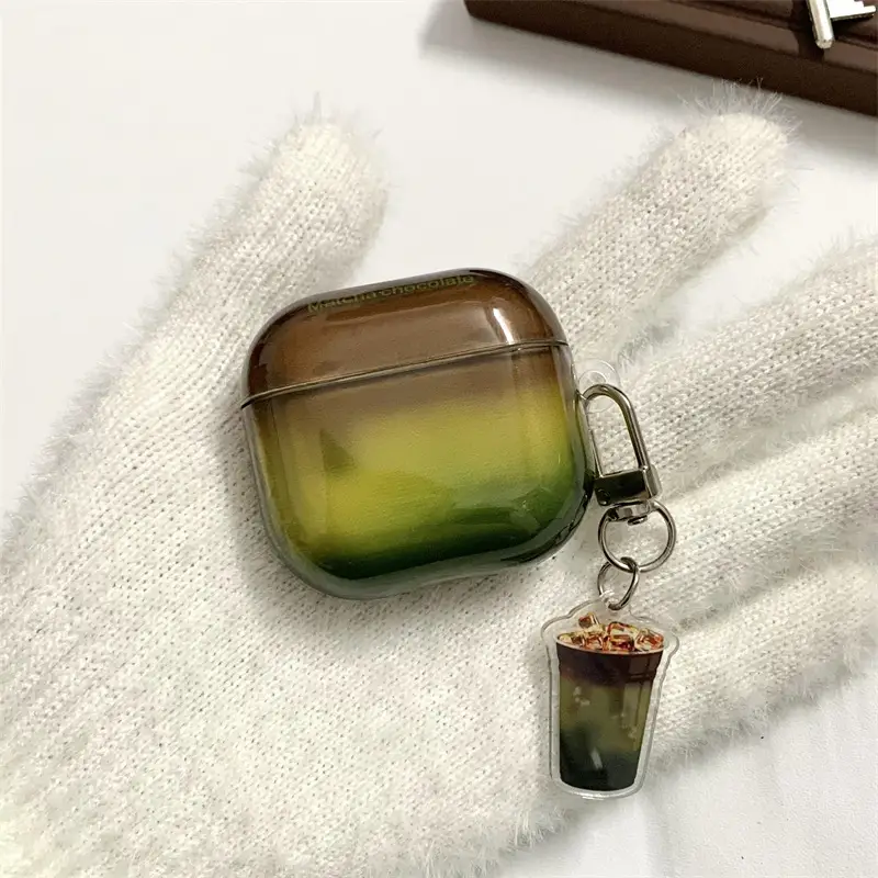 Retro Gradient Brown And Green Earphone Case