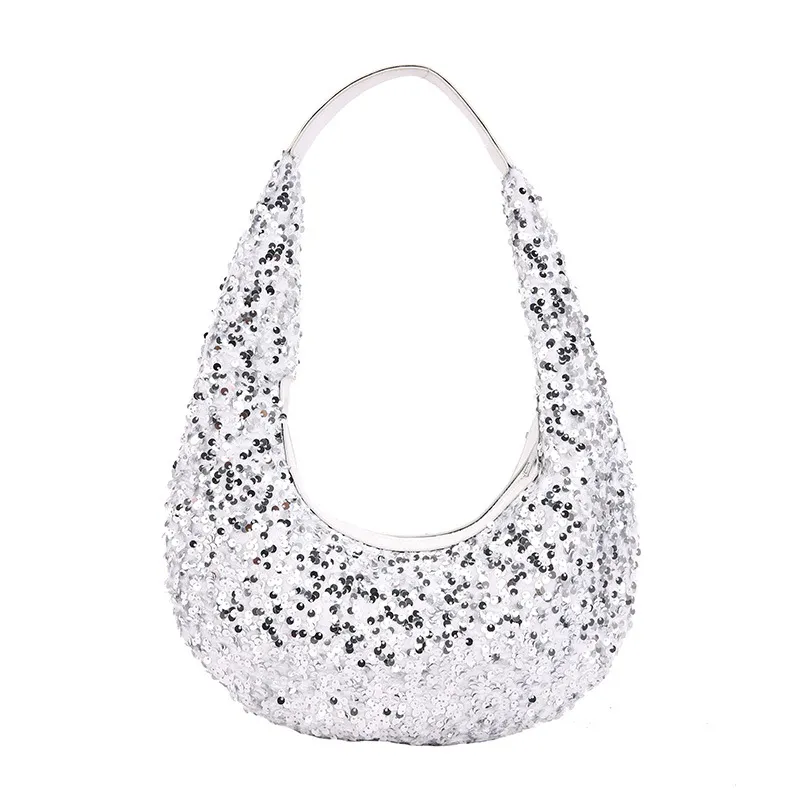 New Dinner All-match Sequins Handbag - White