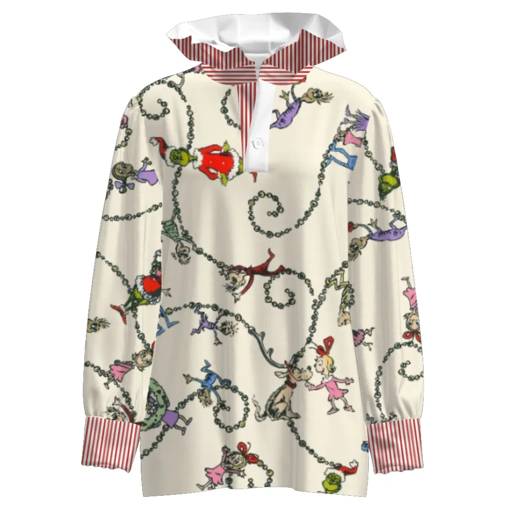 3D Printed Loose Temperament Commuter Long-sleeved Shirt - Xje1864Rt3L