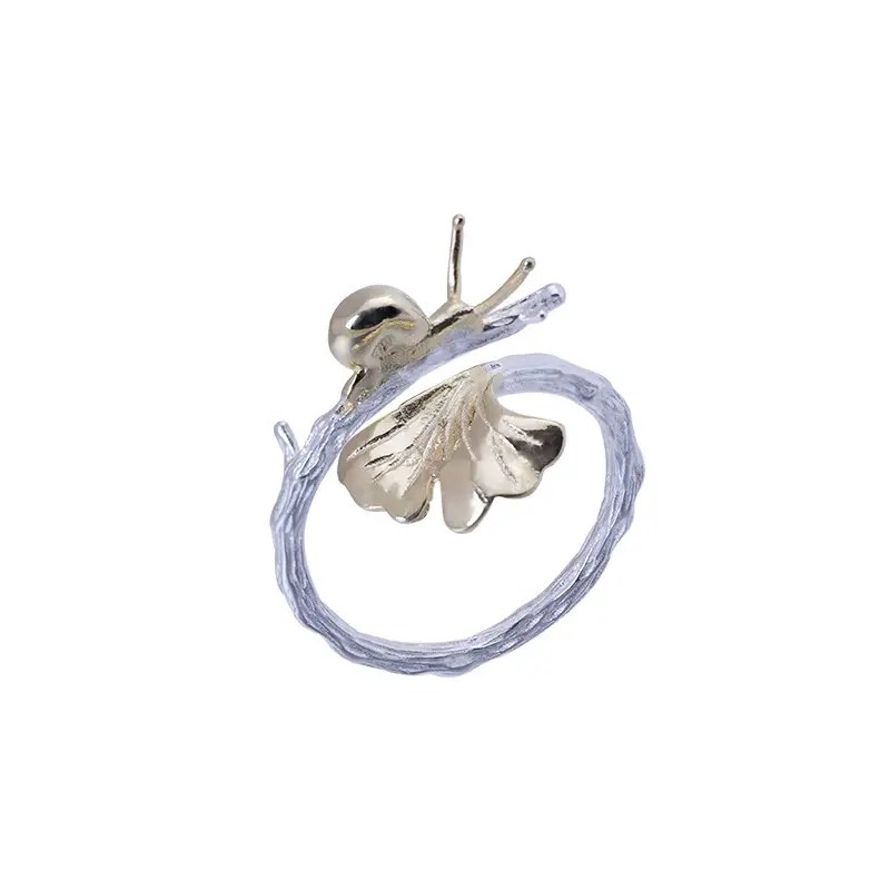 S925 Silver Fashion Simple Apricot Leaf Ring