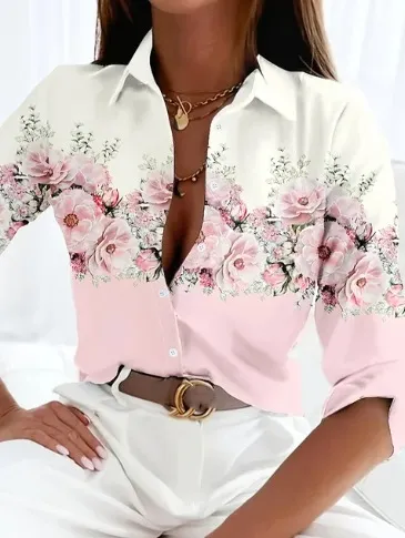 Long Sleeve Shirt Printed Women 4 Style - Shop at LoveMi