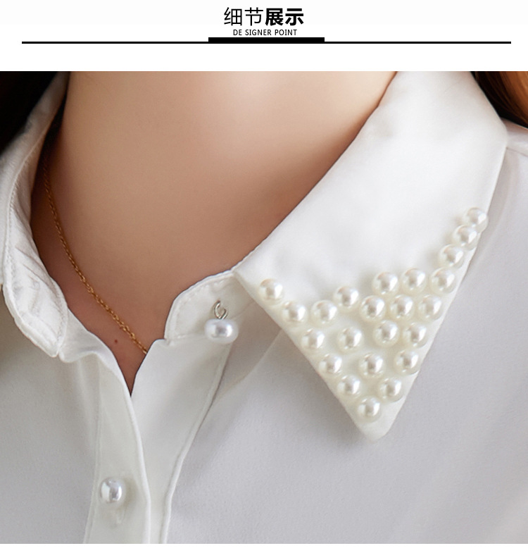 Beaded Lapel Long Sleeve Cardigan Shirt with Regular Fit Beaded Lapel Long Sleeve Cardigan Shirt with Regular Fit