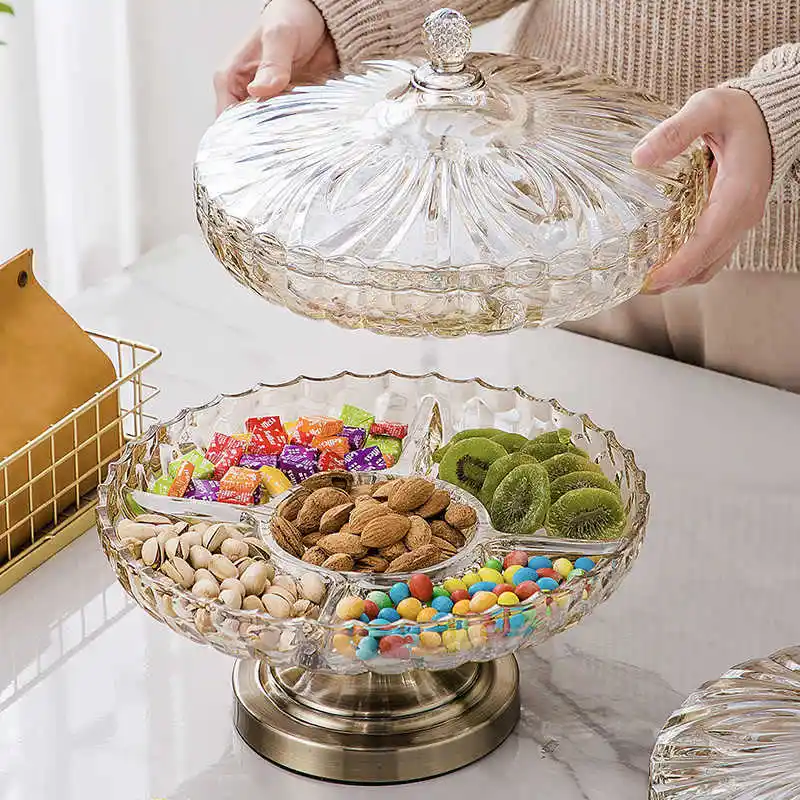 Household Stylish Crystal Glass Candy Dish