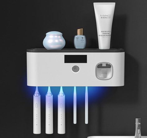 Ultraviolet Sterilizing Wall-Mounted Smart Toothbrush Disinfector