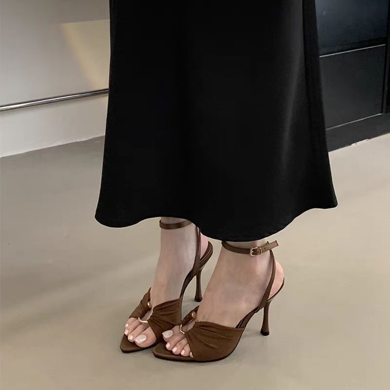 Peep-Toe Strappy High Heels, picture 2 of 3