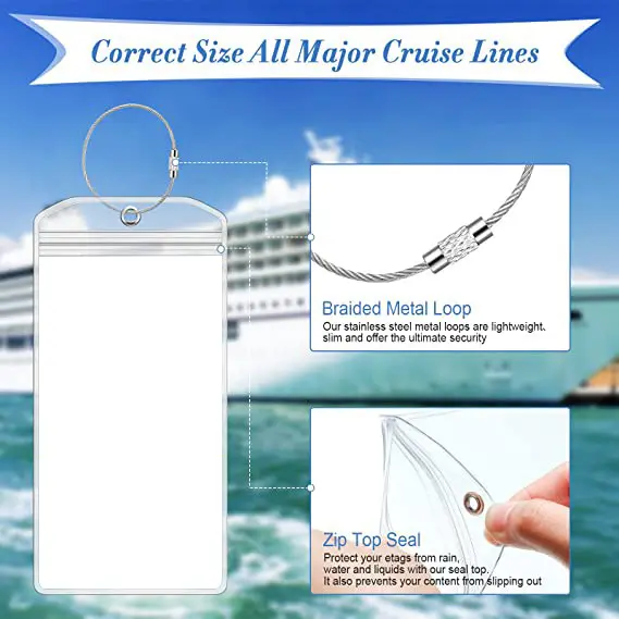 Luggage Label Vertical Transparent Sealed Waterproof ID
