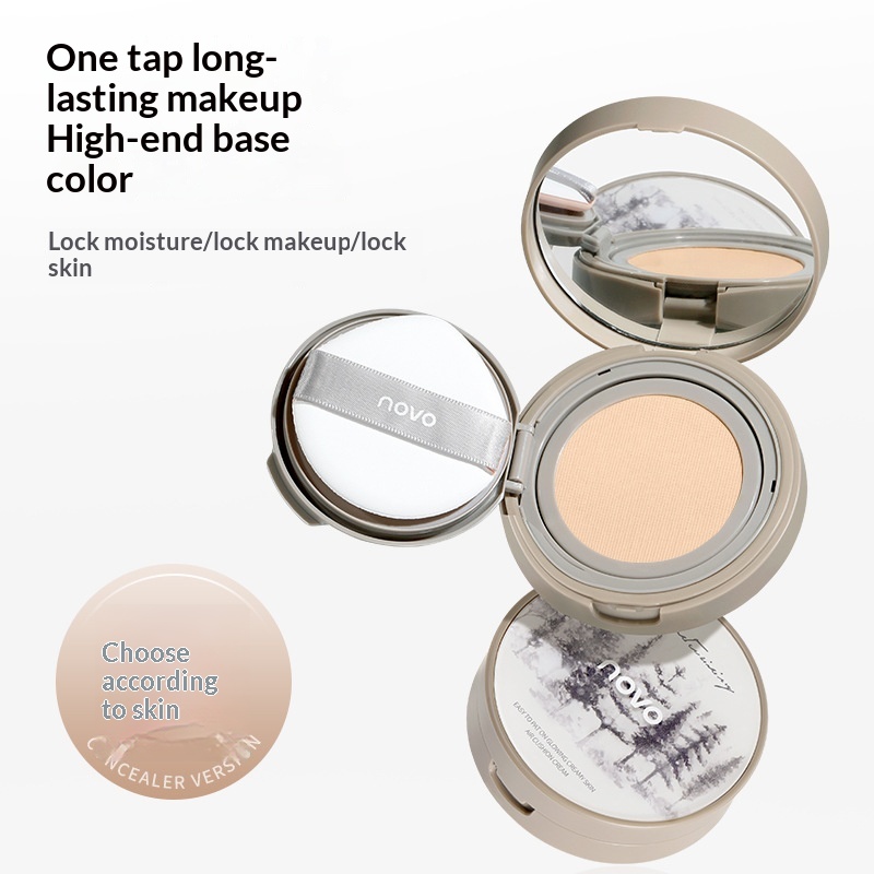 Ningguang Flawless Air Cushion Foundation Lightweight Sheer Coverage Oil-control Hydrating And Long-wearing