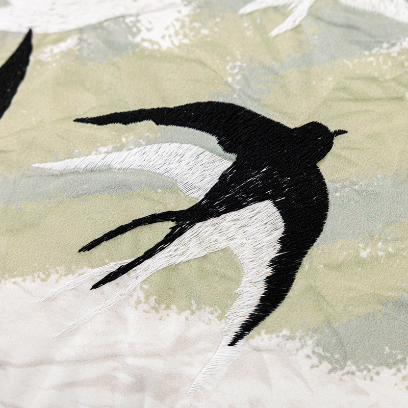 Chinese-style Modern Minimalist Swallow And Bamboo Pillowcase
