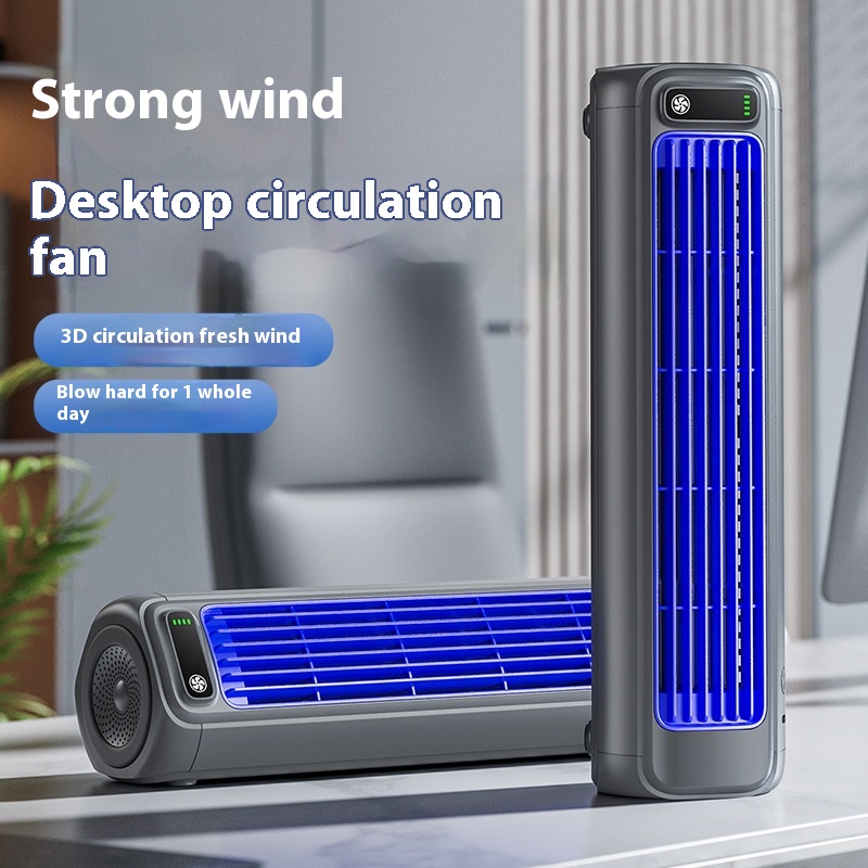 Mini draagbare luchtkoeler met USB-opladen – grijs, 2 stuks, oplaadbaar 2000 mAh