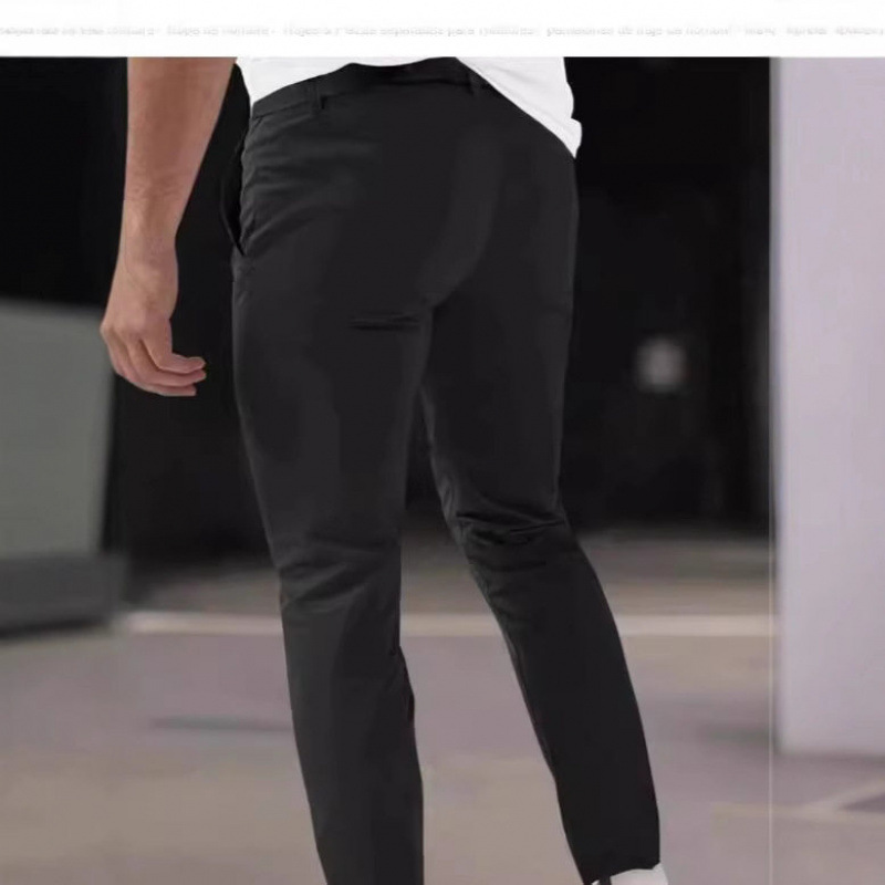 Men's Solid-Colored Dress Pants Casual Pants Slim-Fit