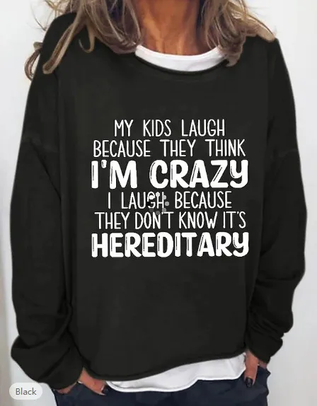 Large Size Sweater Round Neck Printed Letters Loose Lbw 07291011 3Xl - Shop at LoveMi
