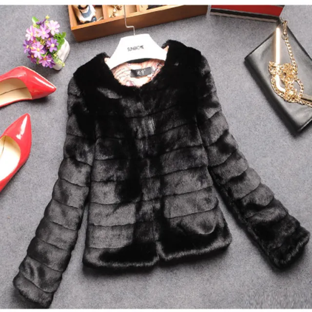 Rabbit Fur Short Fur All matching Top Black - Shop at LoveMi