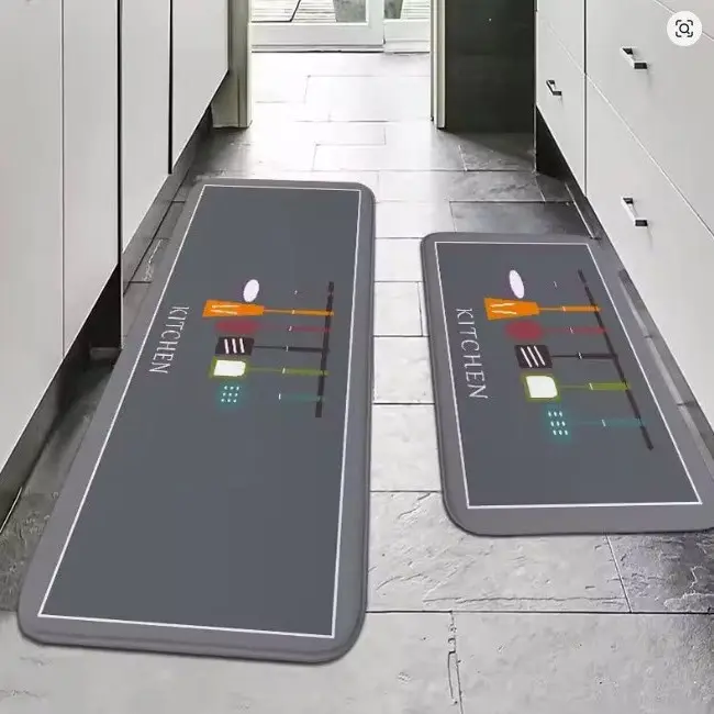 Kitchen Quick-drying Oil- And Water-absorbent Non-slip Floor