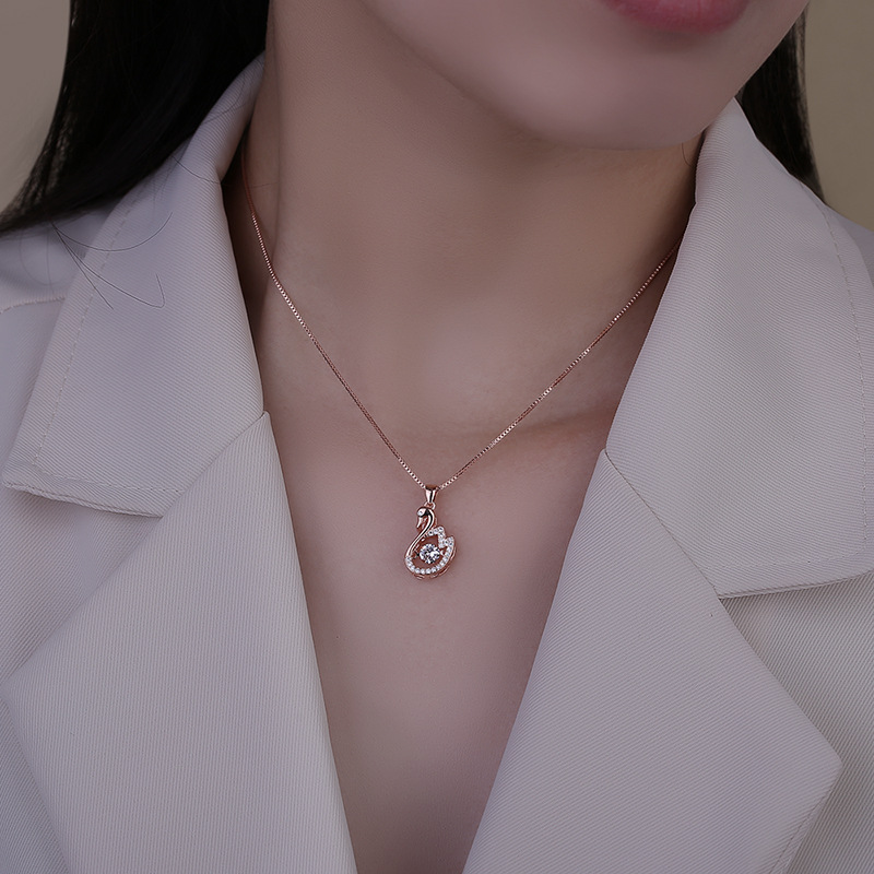 925 Sterling Silver Shijia Swan Smart Necklace Women