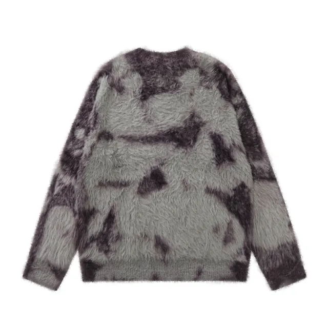 Retro Atmosphere Design Loose Sweater Sweater Dark Gray - Shop at LoveMi