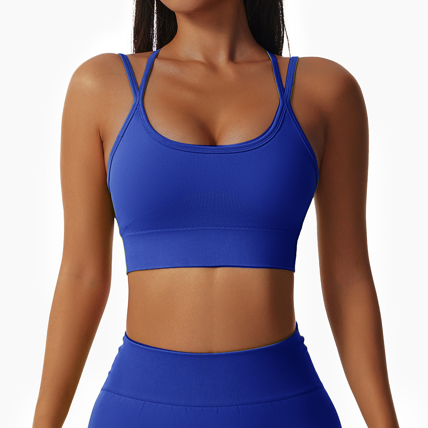 Shockproof Beauty Back Sportswear Seamless Gathering Vest Women
