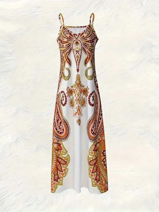 Women's Bohemian Print Dress Yellow - Shop at LoveMi