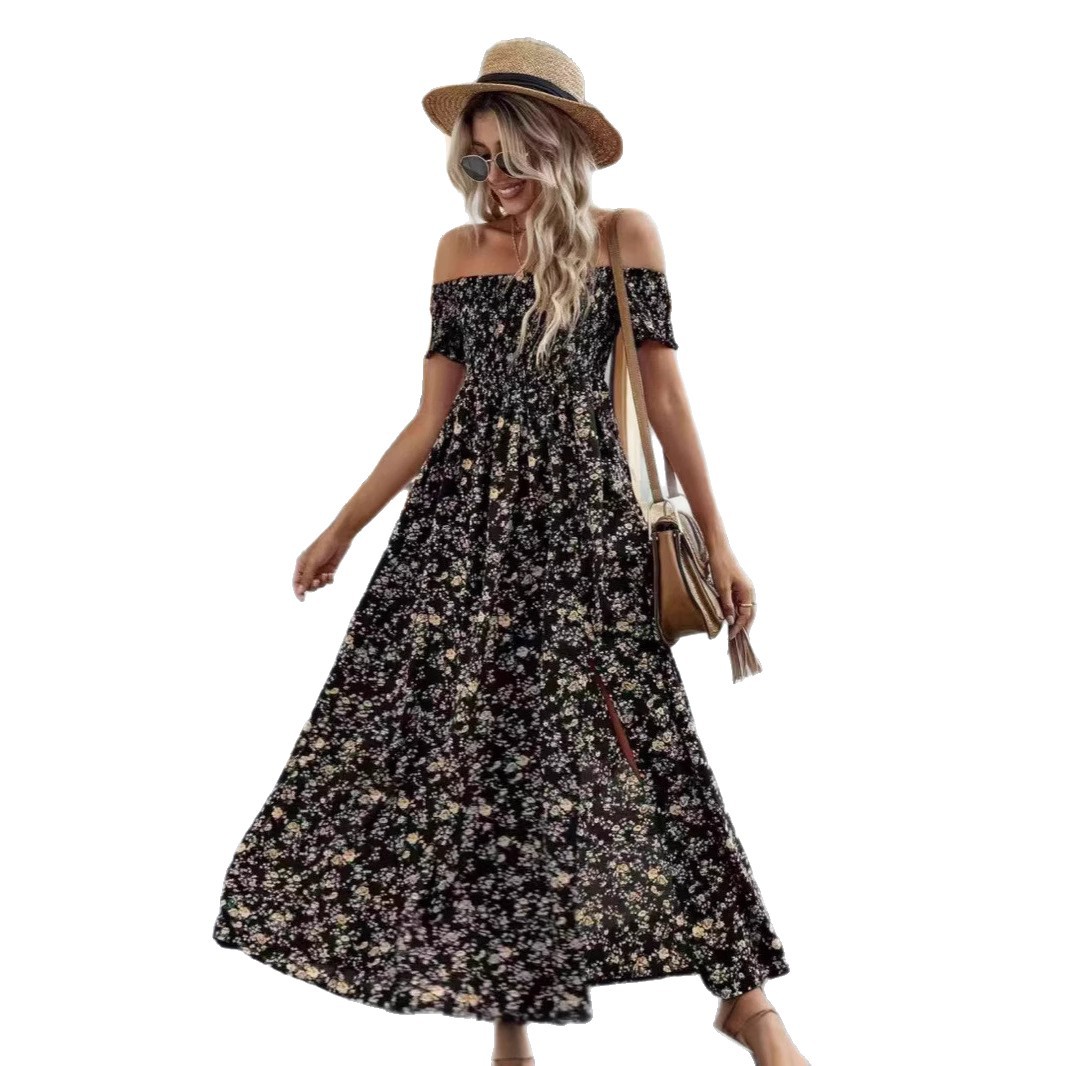 Bohemian Off-shoulder Small Floral Dress