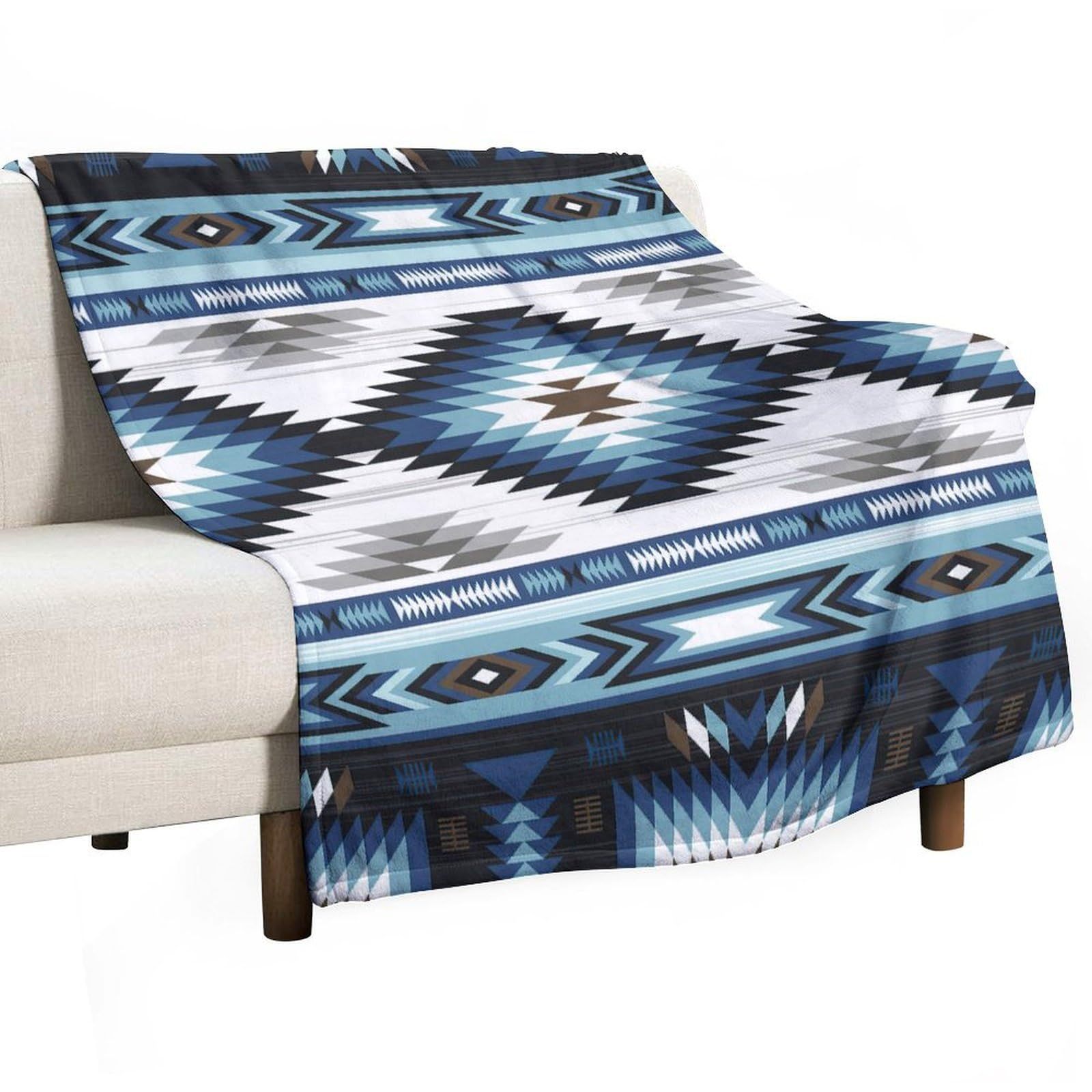 Bohemian-style Flannel Blanket For Cozy Bedding
