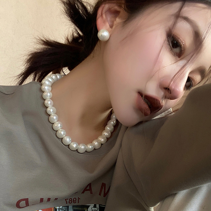 French Pearl Texture Necklace Versatile Design