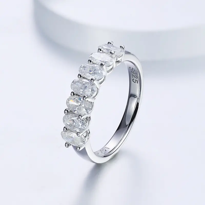 Egg-shaped Moissanite S925 Solitaire Ring