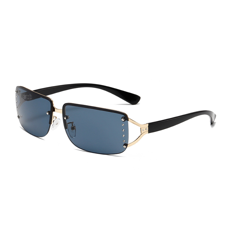 Millennial Future Tech-Infused Punk Streetwear Frameless Diamond Sunglasses