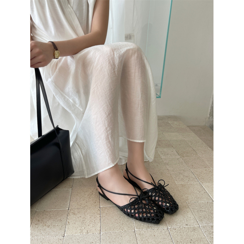 Flat Half-Wrap Sandals, picture 4 of 5