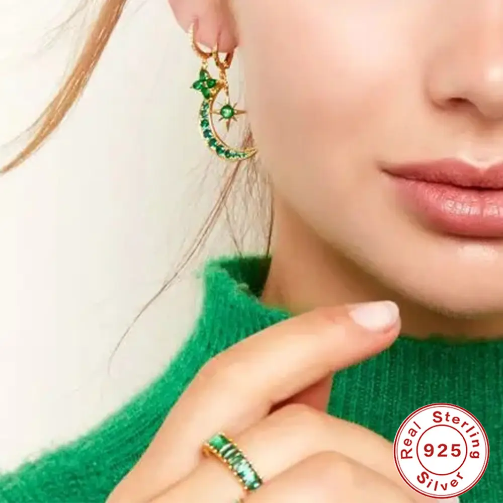 S925 Sterling Silver Flowers Light Luxury Water