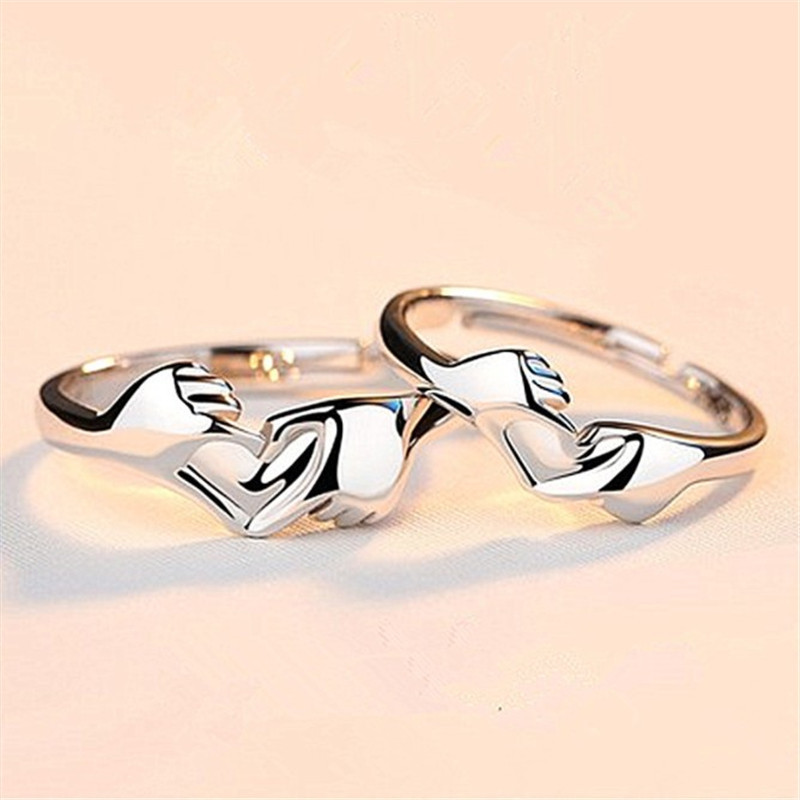 S925 Silver Love Hand Holding Ring For A Lifetime
