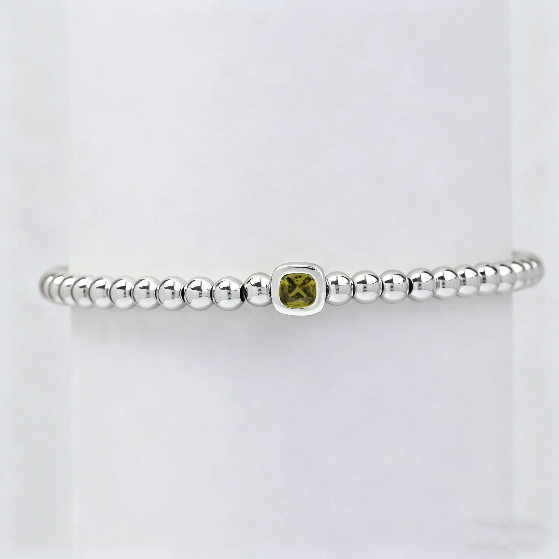 December Square Birthstone Bracelet In Brass