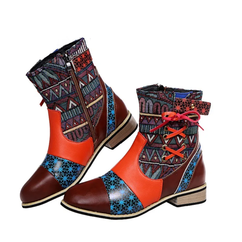 Title 7, Womens Patchwork Lady Martins Boots. Experien...