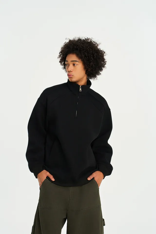 Women's Spring And Autumn Loose Profile Coat High Street Solid Color Top Black - Shop at LoveMi